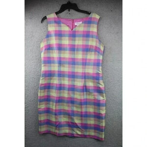 Vintage Pure & Simple "A Way of Life" 100% Silk Pastel Dress-Size 12
